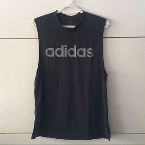 NWT Adidas Dash Tank Carbon Gray Lightweight Top L